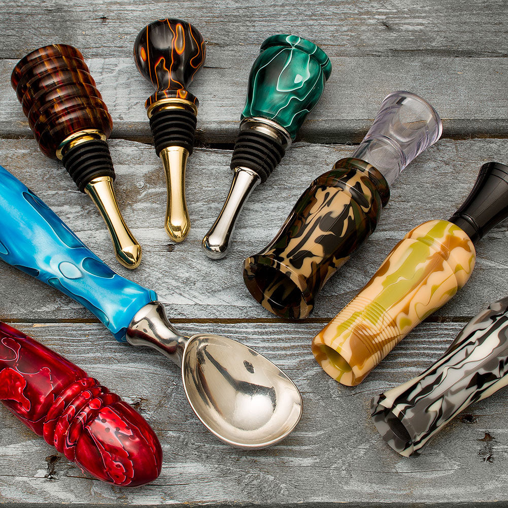 Acrylic Bottle Stopper Blank - Caribbean Swirl - Image 3